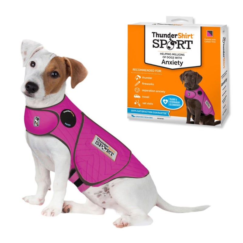 ThunderShirt for Dogs, Small, Fuchsia Sport - Dog Anxiety Relief Calming Vest - Image 1