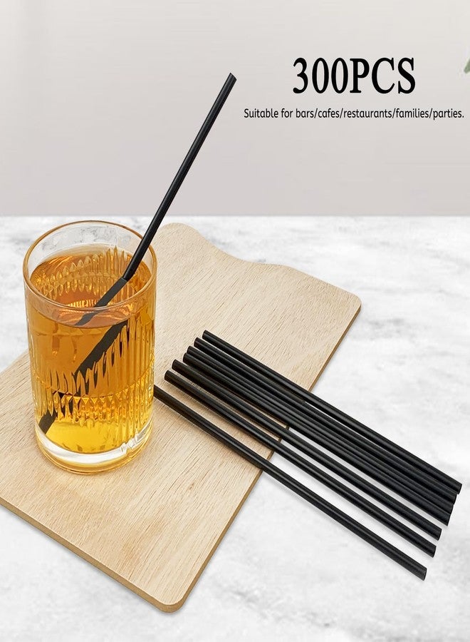 KTOJOY 300 Pcs Disposable Drinking Plastic Straws, 8.26" Long, 0.23'' Diameter, Black - Image 3