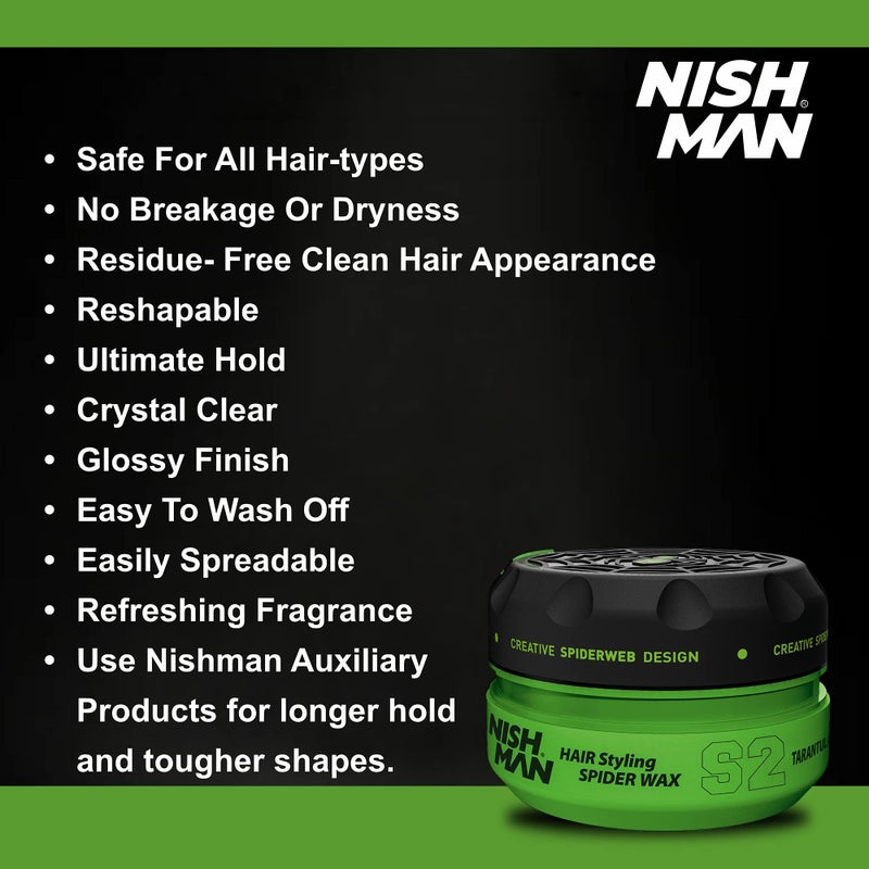 Nishman Hair Styling Spider Wax S2 150 ml Spider Wax 1 - Image 4