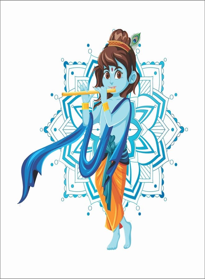 Wall Attraction Krishna Flute Wall Sticker & Mural Sticker for wall Size - 58x53cm NBD27 - Image 3