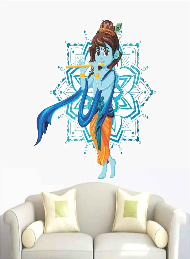 Wall Attraction Krishna Flute Wall Sticker & Mural Sticker for wall Size - 58x53cm NBD27 - Image 1