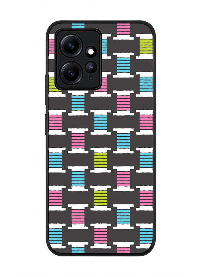 Stylizedd - Rugged Black edge case for Redmi Note 12 4G Slim fit Soft Case Flexible Rubber Edges Anti Drop TPU Gel Thin Cover - Thread Roll - Image 1