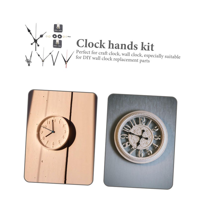 2 Sets DIY Clock Movement Mechanism Kit With Hands For Minimalist Wall Clock - Image 4