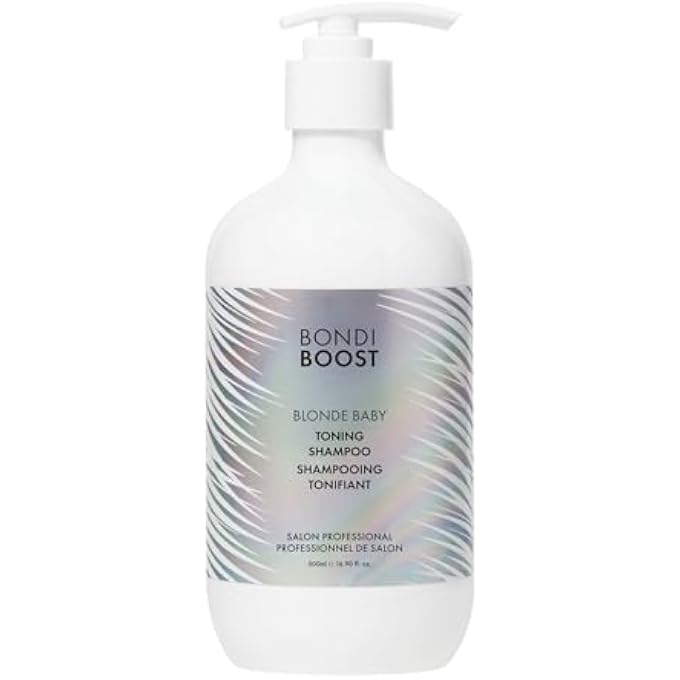BONDIBOOST Blonde Baby Toning Purple Shampoo [16.90 fl oz], Soft + Shiny for Blonde Hair, Eliminate Brassy Tones + Brighten Hair, Hydrate + Nourish Purple Shampoo, Sulfate Free Formula