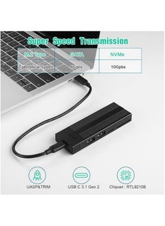 General M.2 NVMe SSD Enclosure, M.2 SSD Enclosure,10GBPS Multifunction USB3.2 Gen2 PCI Solid State Drive, Enclosure for NVMe SATA for Windows for Linux for OS X  - Image 4