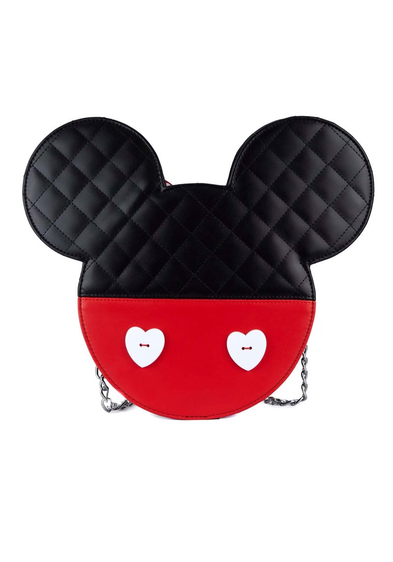 Loungefly MickeyMinnie Valentines Reversible Crossbody Bag BlackRedWhite - Image 4