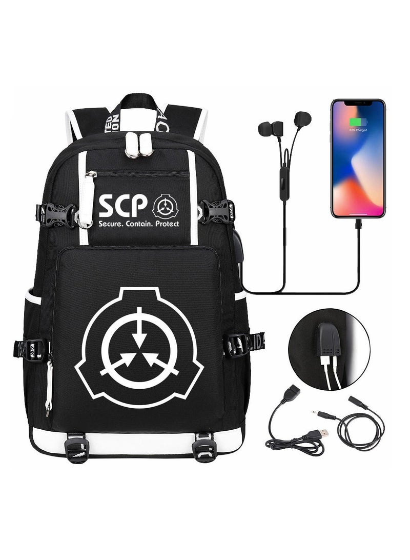 USB Print Youth Casual Travel Backpack