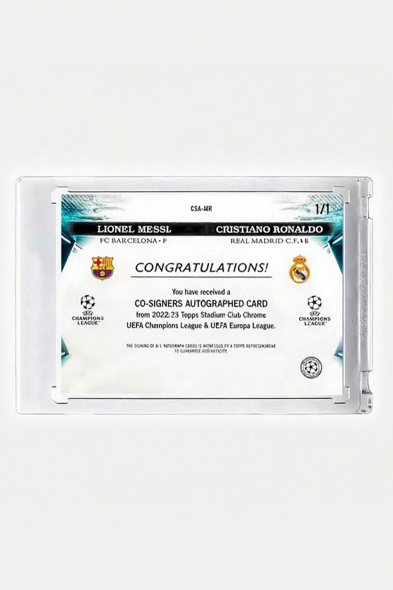Topps Cristiano Ronaldo Lionel Messi Signature Football Card Autographed Trading Card Refractor Collector’s Edition Sports Memorabilia for Fans and Collectors - Image 3