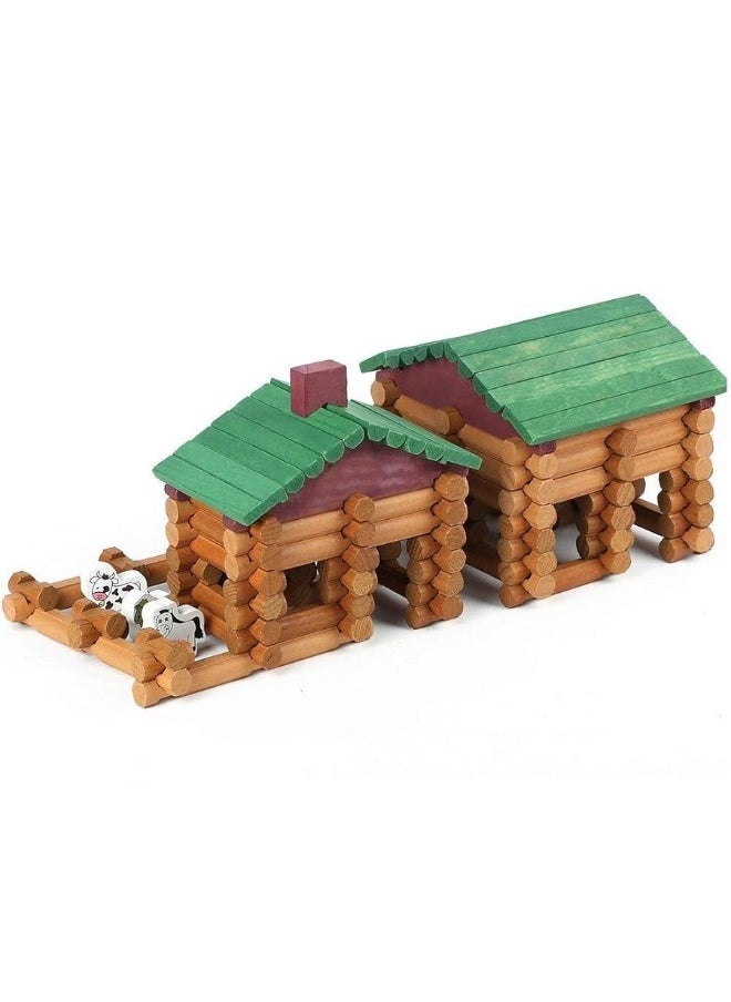 Joqutoys - Joqutoys 170 PCS Classic Building Log Toys, Wood Logs Set Set for Boy, Creative Construction Educational Gift for Kids Ages 3+ - Image 1