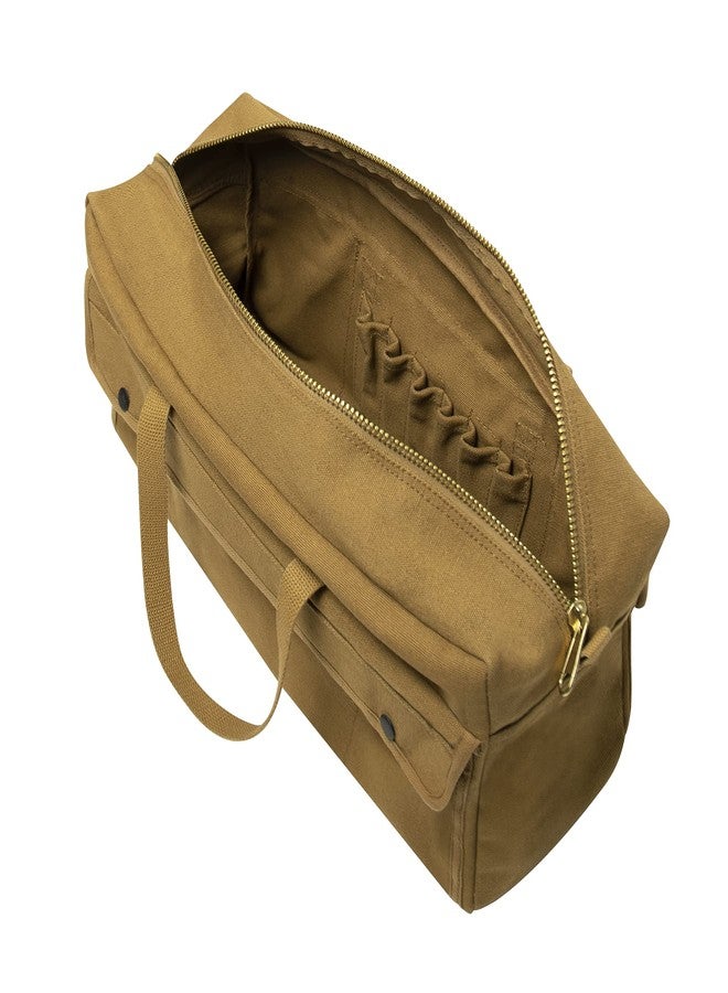 Rothco Canvas Jumbo Tool Bag With Brass Zipper, Coyote Brown - Image 5