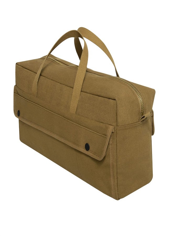 Rothco Canvas Jumbo Tool Bag With Brass Zipper, Coyote Brown - Image 3