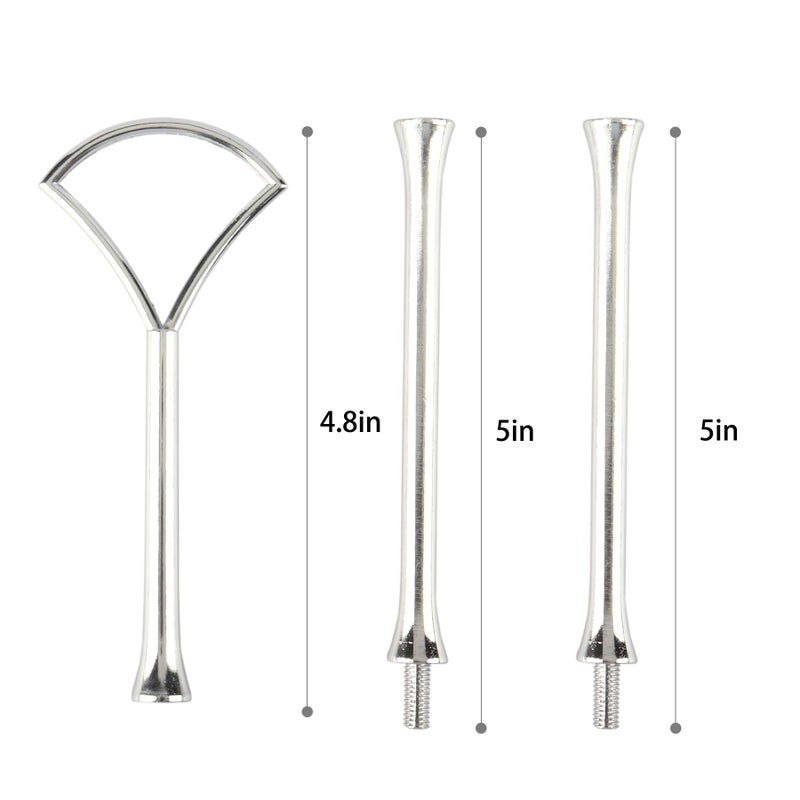 Happy Will 3 Tiered Cake Stand Noble Wedding Dessrt Tower Tray Cupcake Plates Holder for Birthday Party Baby Shower Graduation and Christmas Party Silver Fan - Image 2