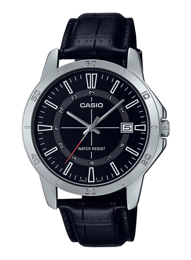 CASIO ساعة أنالوج جلدية قياسية MTP-V004L-1C - Image 1