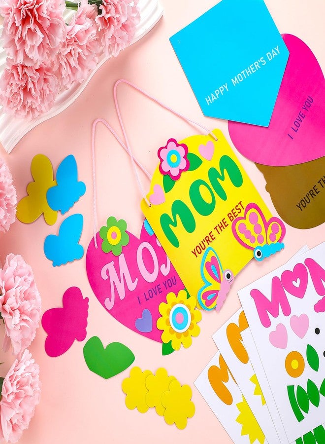 Oudain 24 Pcs Mother's Day Banner Craft Kit DIY Mothers Day Themed Craft Projects Home Fun Activities DIY Holiday Gift - Image 3