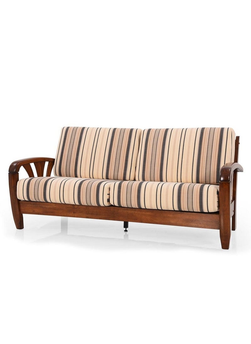ROYALOAK Royaloak Atlanta Wooden 3 Seater Sofa | Solid Wood | Washable & Removable Cushion Covers | Pocket Spring for Extra Comfort | Elegant Design |Durable & Long Lasting  - Image 1