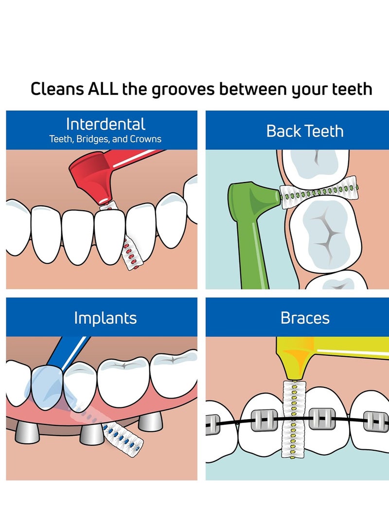 Tepe Interdental Brush Angle, Angled Dental Brush for Teeth Cleaning, Pack of 6, 0.8 mm, Large Gaps, Green, Size 5 - Image 3