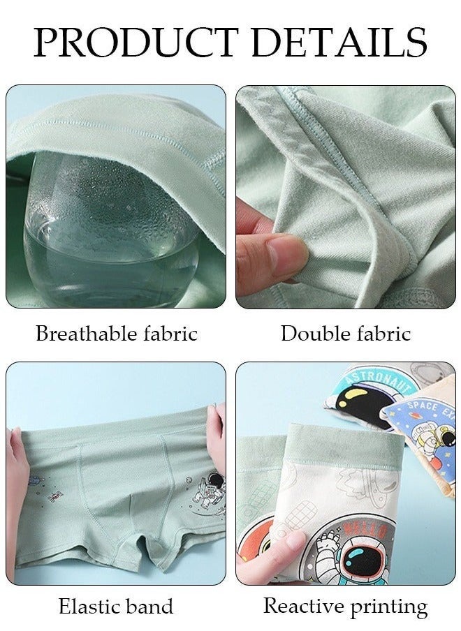 ZVEV 4 Pack Boy's Briefs Set Kid's Cotton Underwear Short Briefs Breathable and Soft Underpants with High Elastic Waistband Soft Little Boy Pants - Image 2