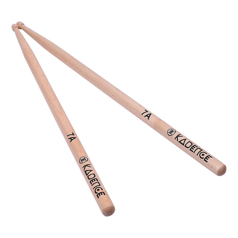 Kadence MW7A Jamming Series Drumsticks | 7A Size Maple Wood | Acorn Tip with Smooth Matte Finish | Pair Weighs 62 g | Natural - Image 4