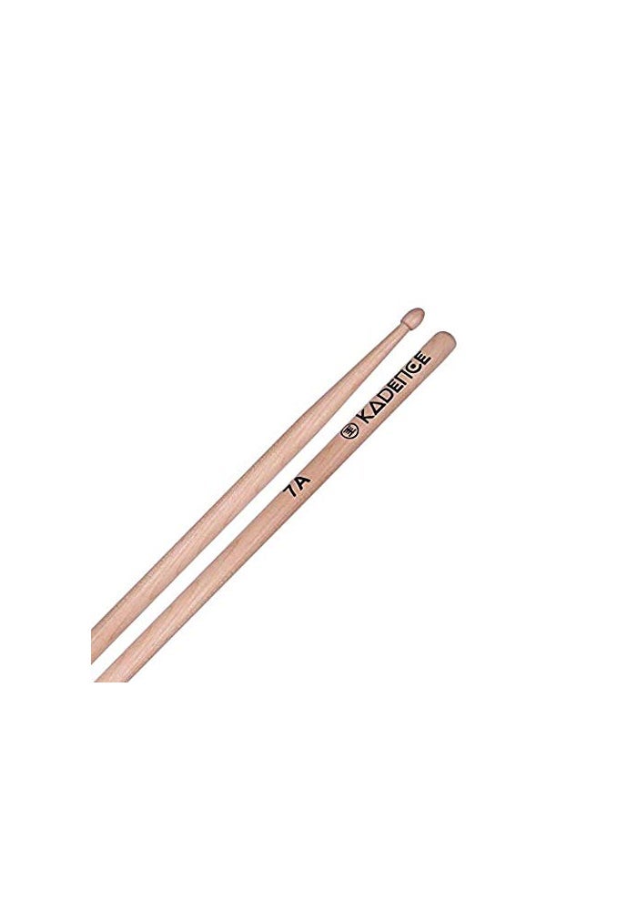 Kadence MW7A Jamming Series Drumsticks | 7A Size Maple Wood | Acorn Tip with Smooth Matte Finish | Pair Weighs 62 g | Natural - Image 1