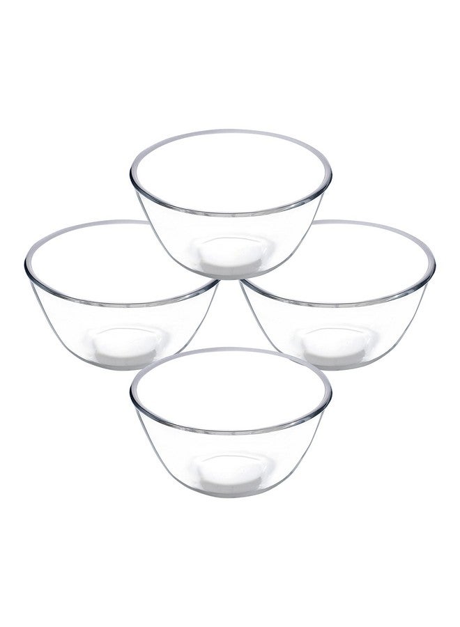 SIMPARTE Borosilicate Glass Mixing & Serving Bowl Set of 4, 500ml | Microwave, Oven, Freezer & Dishwasher Safe | Clear, Durable, Stain & Odor Resistant | Ideal for Kitchen, Reheating, Storage - Image 2