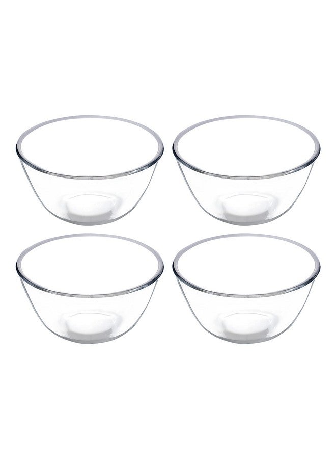 SIMPARTE Borosilicate Glass Mixing & Serving Bowl Set of 4, 500ml | Microwave, Oven, Freezer & Dishwasher Safe | Clear, Durable, Stain & Odor Resistant | Ideal for Kitchen, Reheating, Storage - Image 4