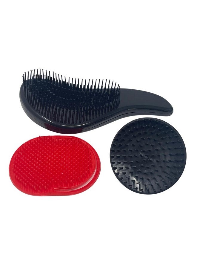 G.B.S Wave Detangling Brush Set for Curly Hair, Thick, Straight & Natural Hair - Gentle Detangler Hair Brush for Women, Kids & Toddlers with Flexible Bristles -Hairbrush for Wet & Dry Hair - Image 2
