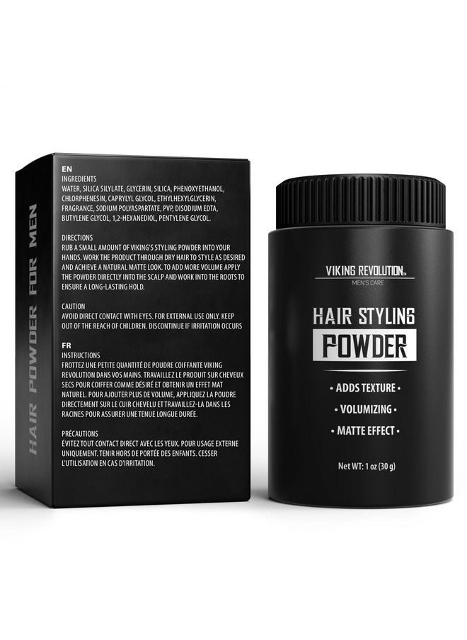 Viking Revolution Viking Revolution Hair Styling Powder for Men - Hair Powder for Men Easy to Apply Hair Texture Powder for Men Mattifying and Volumizing Mens Hair Powder Residue Free Texturizing Powder (1 Oz - 1 Pack)  - Image 5