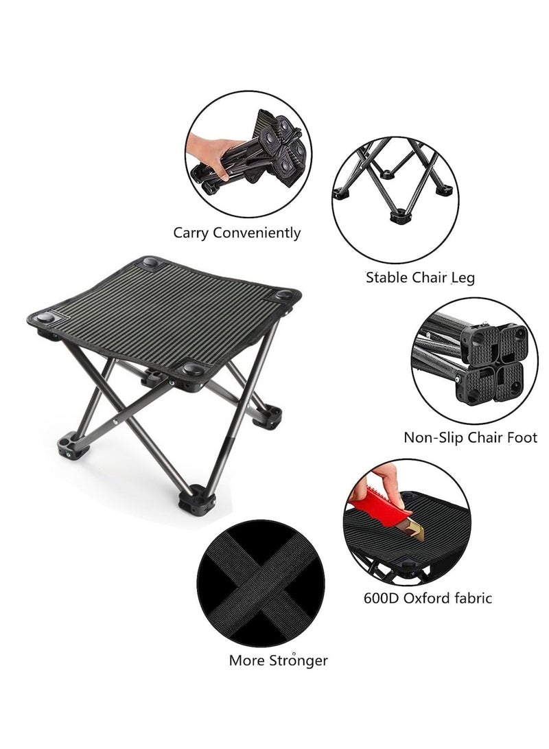 MIXDE Camping Stool,Portable Travel Backpacking Stool,Lightweight Folding  Chair Portable Camp Stool for Camping Fishing Hiking Gardening and Beach, Camping Chairs with Carry Bag - Image 2