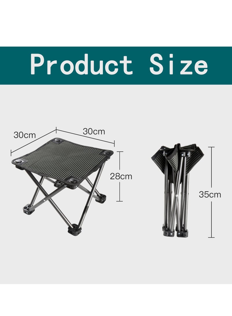 MIXDE Camping Stool,Portable Travel Backpacking Stool,Lightweight Folding  Chair Portable Camp Stool for Camping Fishing Hiking Gardening and Beach, Camping Chairs with Carry Bag - Image 5
