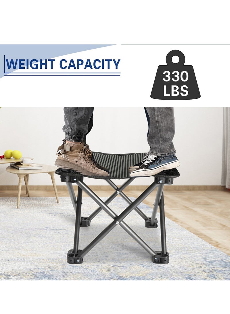 MIXDE Camping Stool,Portable Travel Backpacking Stool,Lightweight Folding  Chair Portable Camp Stool for Camping Fishing Hiking Gardening and Beach, Camping Chairs with Carry Bag - Image 4