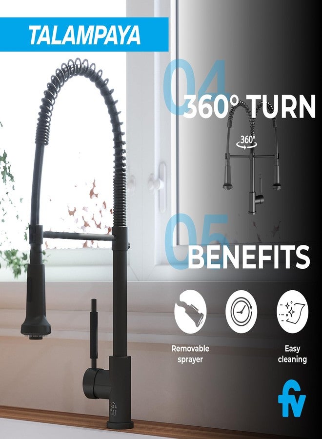 إف في صنبور مطبخ FV - صنبور حوض نحاسي بفتحة واحدة، بتصميم عصري، مقاوم للتآكل وموفر للمياه، مثالي للأحواض والمراحيض (تالامبايا، كروم) - Image 4