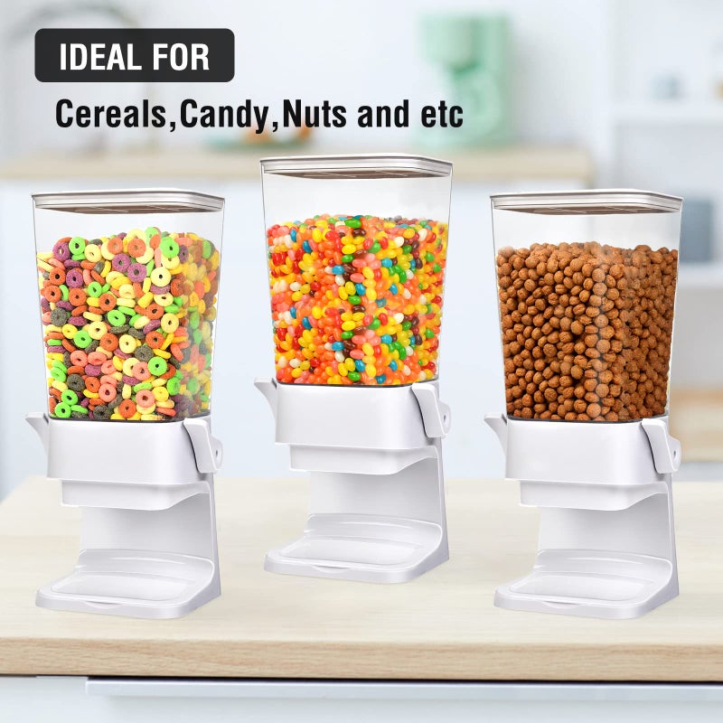 Mivvosakuki Cereal Dispenser Countertop 2 Pack 5.5 Qt Large Cereal Storage Container Holder Dispenser for Pantry Dry Food Snack Nut Candy Dispenser Countertop Kitchen Organization Storage for Oatmeal Granola - Image 4