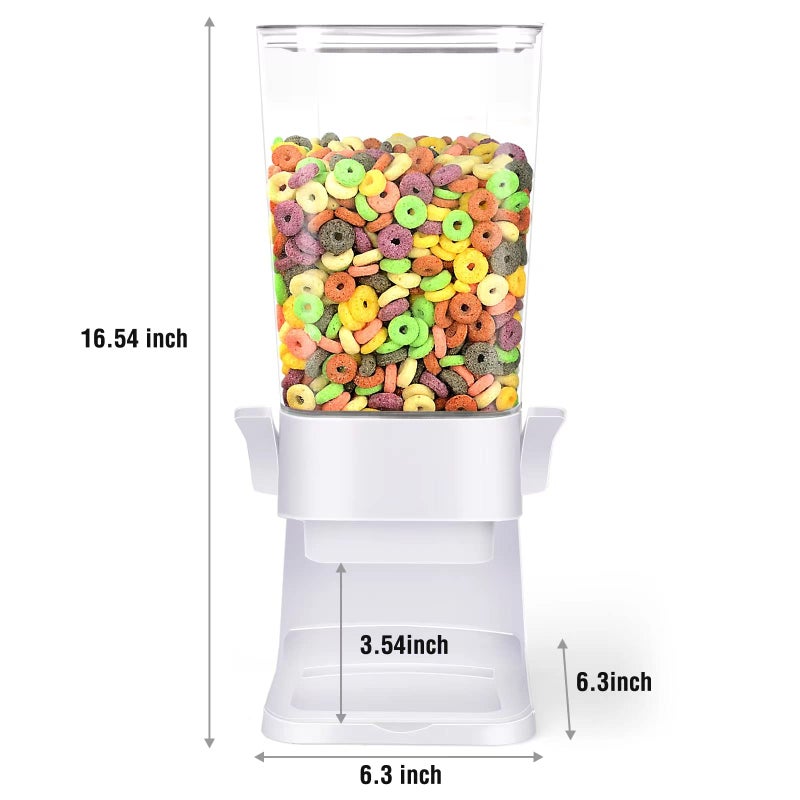 Mivvosakuki Cereal Dispenser Countertop 2 Pack 5.5 Qt Large Cereal Storage Container Holder Dispenser for Pantry Dry Food Snack Nut Candy Dispenser Countertop Kitchen Organization Storage for Oatmeal Granola - Image 3