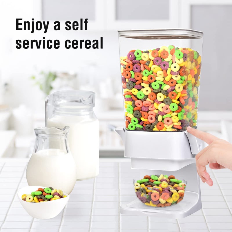 Mivvosakuki Cereal Dispenser Countertop 2 Pack 5.5 Qt Large Cereal Storage Container Holder Dispenser for Pantry Dry Food Snack Nut Candy Dispenser Countertop Kitchen Organization Storage for Oatmeal Granola - Image 5