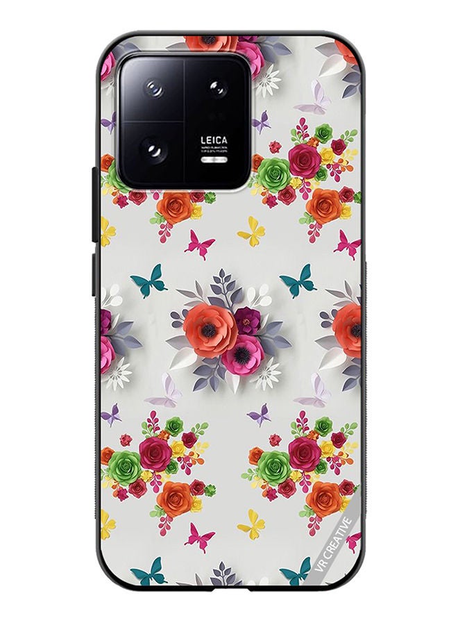 VR CREATIVE Protective Case Cover For Xiaomi 13 Flower Design Multicolour - Image 1