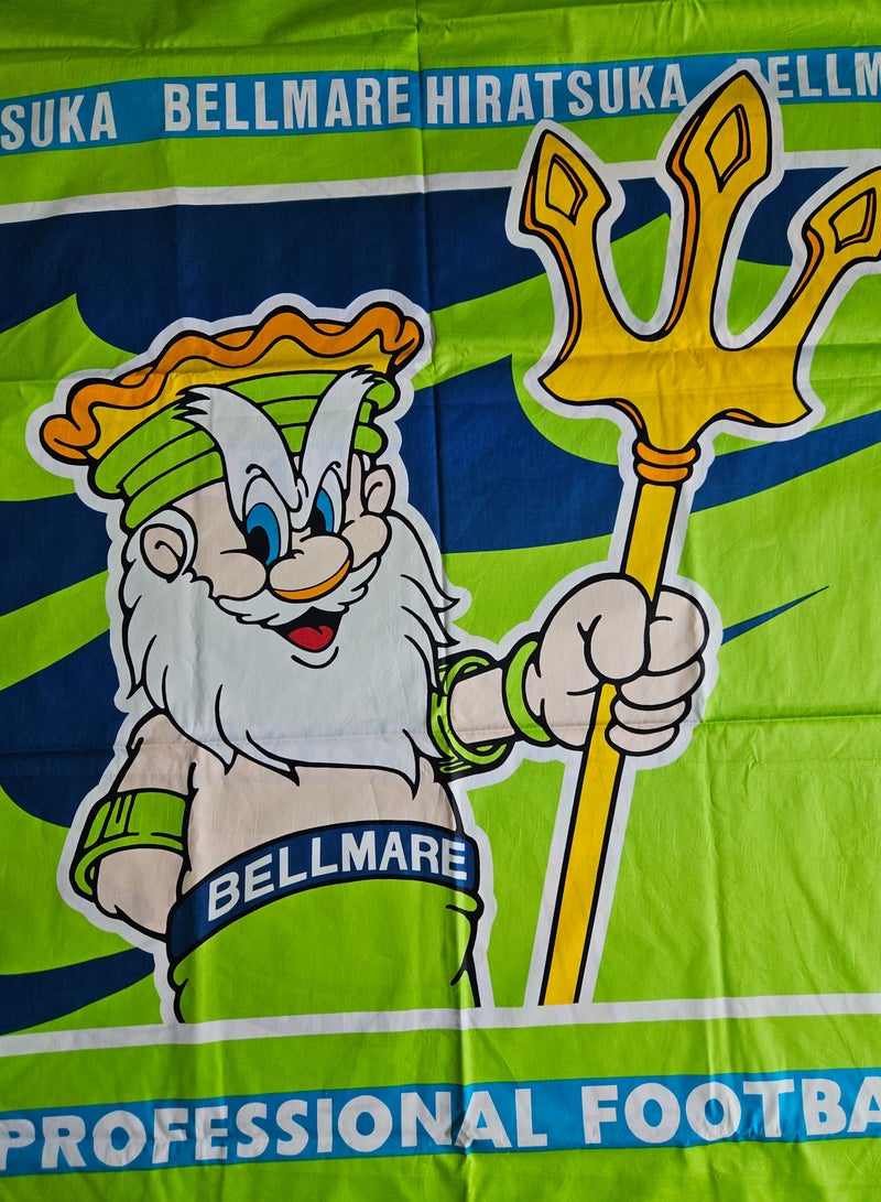 Football Club Cotton Fabric, Japanese Professional Football Design, Children's Bedsheet Material, Green and Blue | 5 yards - Image 1