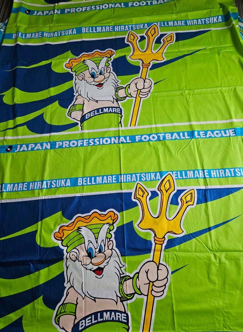 Football Club Cotton Fabric, Japanese Professional Football Design, Children's Bedsheet Material, Green and Blue | 5 yards - Image 3