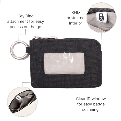 Baggallini RFID Card Case - Lightweight 5"x3.5" Wallet with Keyring - Image 4