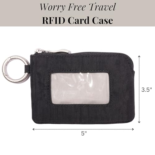 Baggallini RFID Card Case - Lightweight 5"x3.5" Wallet with Keyring - Image 3
