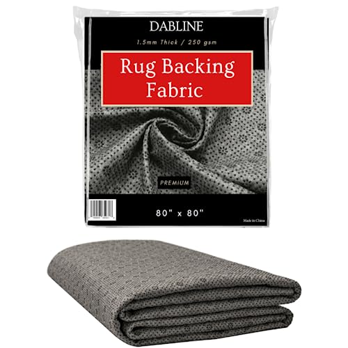 DABLINE 80 x 80 Non Slip Rug Pad for Tufting and Rug Making Thick and Grippy Backing Fabric