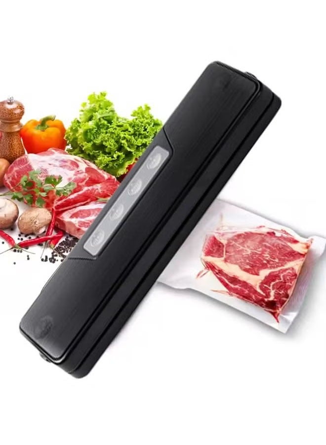 Vacuum Sealing Machine Food Vacuum Sealing Machine Automatic Air Sealing System For Food Storage Dry Wet Sealing Machine Compact Design 12.6 Inches Bring 10 Food Pattern Bags Black  - Image 1