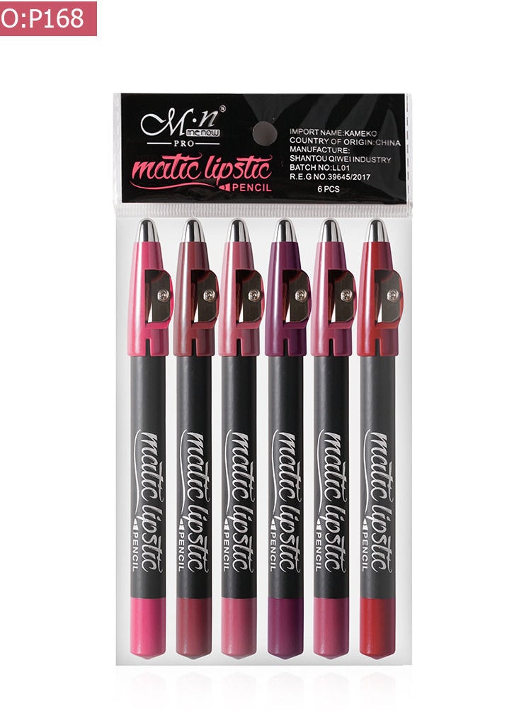 MENOW·PRO - Matte Lipstick Pencil 6 Colors 6 Pcs - C - Image 1