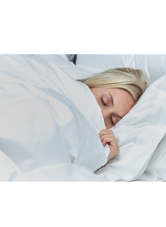 7 STARS HZM Bamboo Duvet Cover Full Size 200x200 cm With Button Closing and Corner Ties 400TC Cool, Anti-Allergic, Soft and Silky – Sky Blue  - Image 3