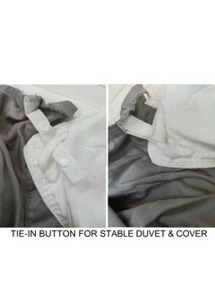 7 STARS HZM Bamboo Duvet Cover Full Size 200x200 cm With Button Closing and Corner Ties 400TC Cool, Anti-Allergic, Soft and Silky – Sky Blue  - Image 2