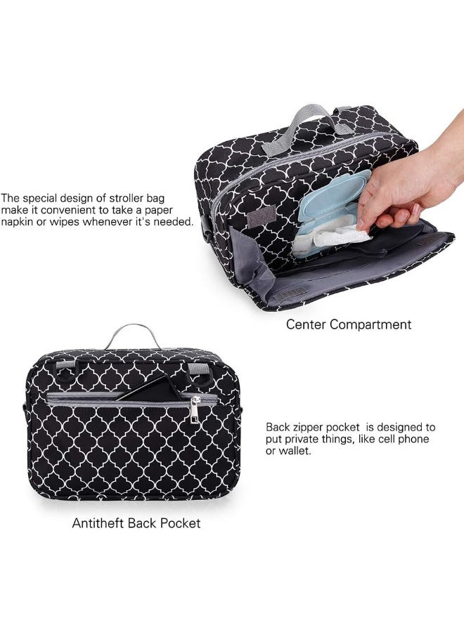 MOMIGO MOMIGO Baby Diaper Caddy Bag - Tote Stroller Nursery Storage Bin, Toys & Wipes Mini Diaper Bag for Outdoor  - Image 3