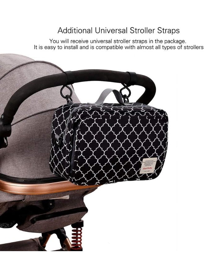 MOMIGO MOMIGO Baby Diaper Caddy Bag - Tote Stroller Nursery Storage Bin, Toys & Wipes Mini Diaper Bag for Outdoor  - Image 5