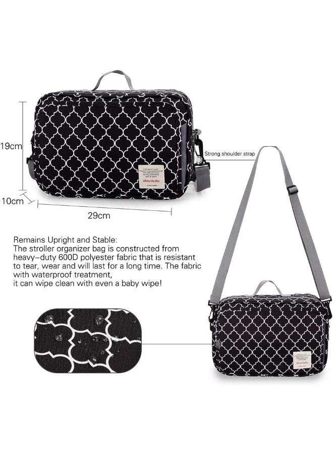 MOMIGO MOMIGO Baby Diaper Caddy Bag - Tote Stroller Nursery Storage Bin, Toys & Wipes Mini Diaper Bag for Outdoor  - Image 4