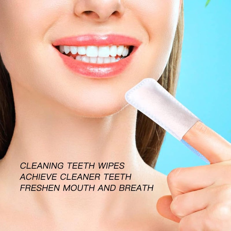 songfir Mint-Flavored Oral Finger Wipes Teeth whitening Wipes Oral Cleaning Wipe (100 Pcs) - Image 3