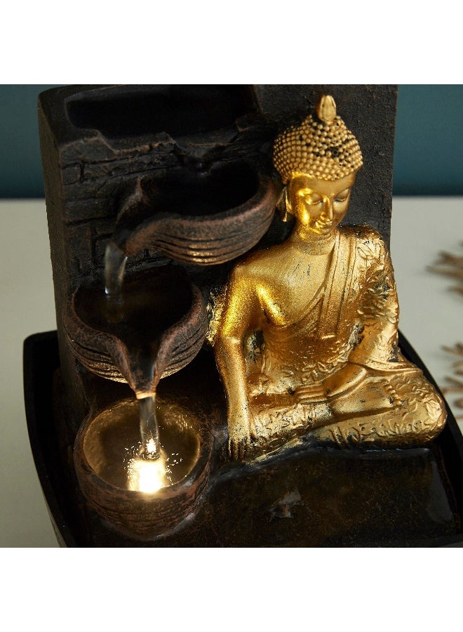 Home Box Mini Buddha Fountain With Yellow Light - Image 3