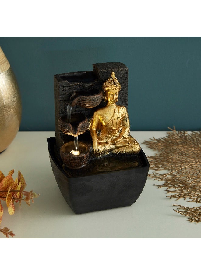 Home Box Mini Buddha Fountain With Yellow Light - Image 2